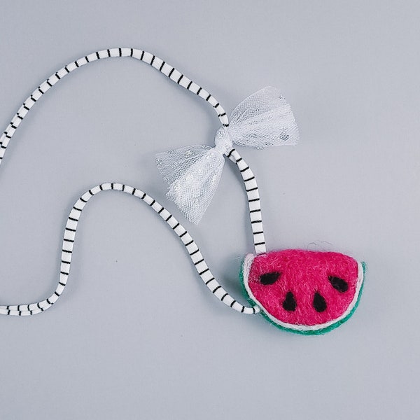 Felt Necklace | Watermelon