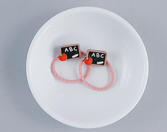 2 Pack Hair Ties | Back to School Chalkboards