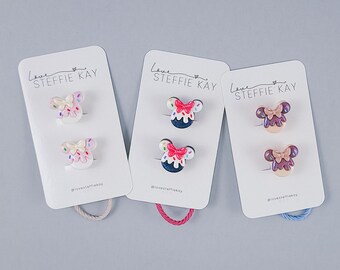 2-Pack Hair Ties | Sprinkle Mouse Heads | 3 Options