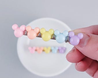 Acrylic Hair Clip | Pastel Mouse Heads