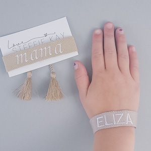 Embroidered Tassel Bracelet | Personalized