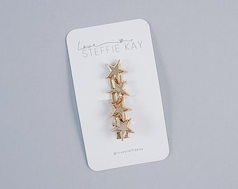 Alligatorhaarclip | Gouden sterren