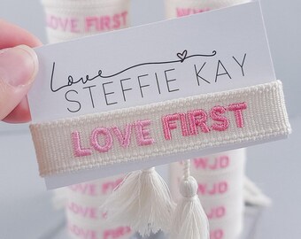 Embroidered Tassel Bracelet | LOVE FIRST