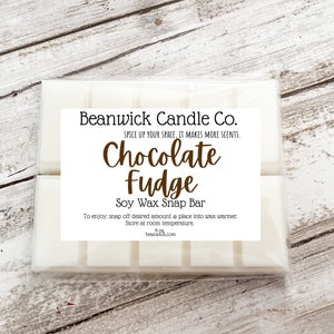 1 pacote (2 barras) FUDGE DE CHOCOLATE Cera de soja derrete presentes exclusivos