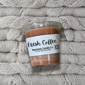 Fresh Coffee / Pop-Out Soy Wax Melt / Infused with Mica / Wax Melts