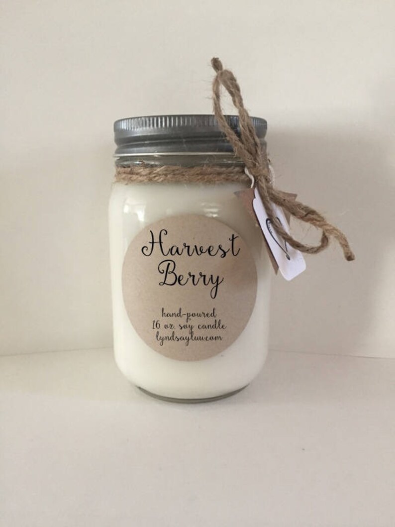 Gift Ideas Wax Melts Mason Jar Scented Candle Top Selling HARVEST BERRY Soy Candle Farmhouse Decor All Natural