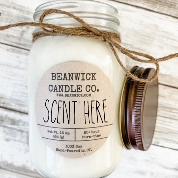 16 oz Hand-Poured CANDY CANE Soy Candle 