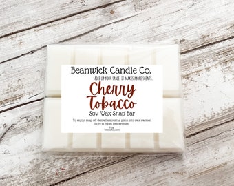 1 pack (2 bars) - CHERRY TOBACCO Soy Wax Melts Unique Gifts