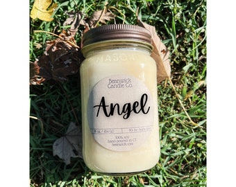 ANGEL Soy Candle in Mason Jar Unique Gift