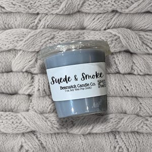 Suede + Smoke / Pop-Out Soy Wax Melt / Infused with Mica / Wax Melts
