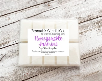 1 pack (2 bars) HONEYSUCKLE JASMINE Soy Wax Melts Unique Gifts