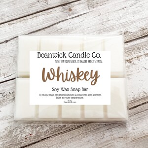 1 pack (2 bars) WHISKEY Soy Wax Melts Unique Gifts