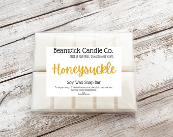 1 pack (2 bars) - HONEYSUCKLE Soy Wax Melts Unique Gifts