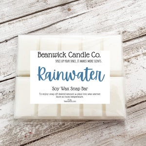 1 pack (2 bars) RAINWATER Soy Wax Melts Unique Gifts
