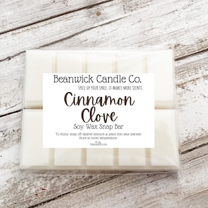 1 pack (2 bars) CINNAMON CLOVE Soy Wax Melts Unique Gifts