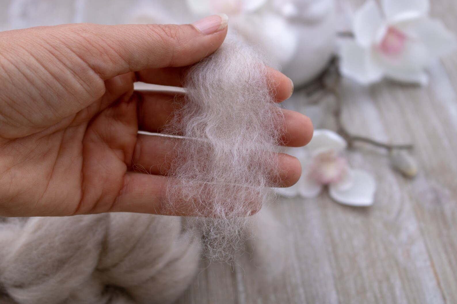 Mohair Roving Kid Mohair Natural Brown Mohairbrown Roving Brown Wool