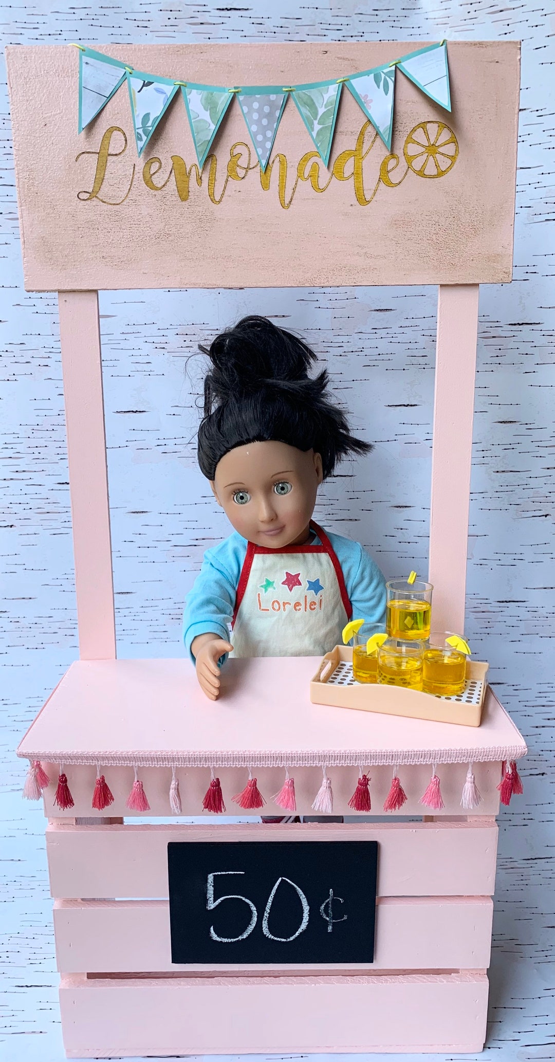 18 Inch Doll Furniture, Lemonade Stand, 18 Doll Lemonade Stand
