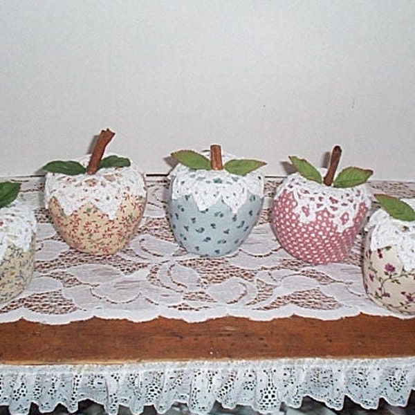 Pincushions, Apples, Bowl Filler, Sewing Gift, Table Decor