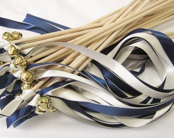 Wedding Wands, 200 Double Ribbon Wands, Wedding Send Off, Party Streamers, Bell