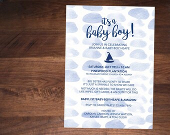 Nautical Baby Shower/Sprinkle Invitation