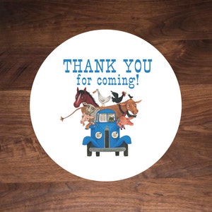 Little Blue Truck Party Favor Stickers image 2