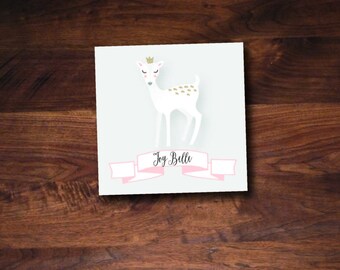 Dainty Deer Holiday Gift Tag