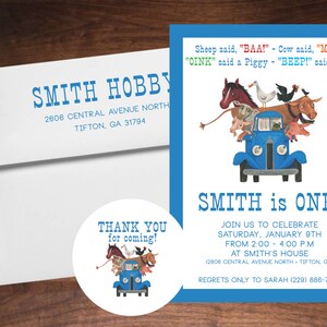 Little Blue Truck Party Favor Stickers image 3