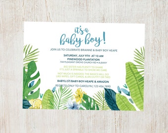 Tropical Baby Shower/Sprinkle Invitation