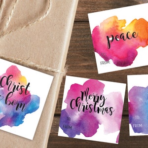 Watercolor Gift Tags image 1