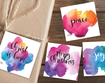 Watercolor Gift Tags