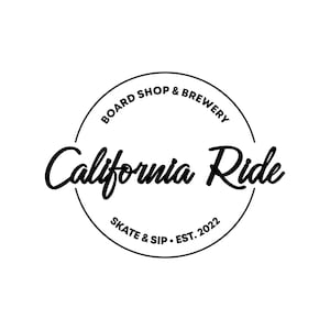 Editable Surf Logo Template, DIY Round Logo - Black White Logo, California, Surf Logo, Premade Logo, Editable Premade Logo, Editable