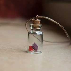 Book Love in a Tiny Bottle Pendant