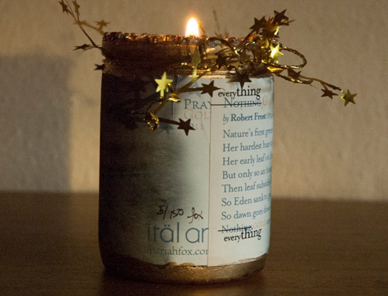 The Outsiders Nothing Gold Can Stay Candle | Etsy