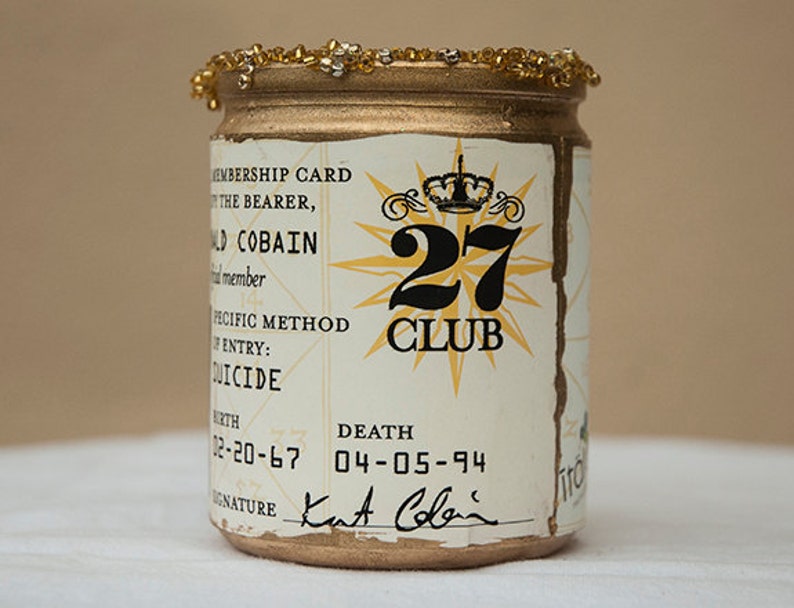 27 Club Kurt Cobain Candle image 2