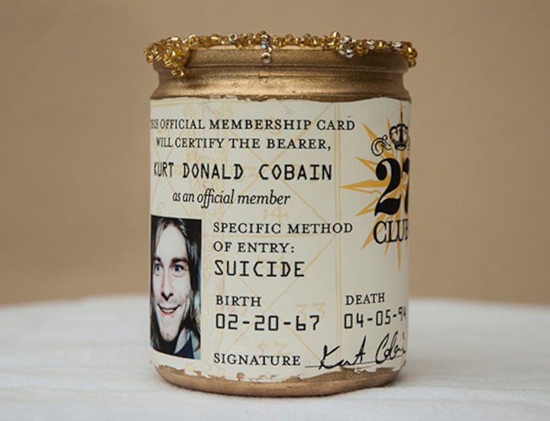 27 Club Kurt Cobain Candle image 1