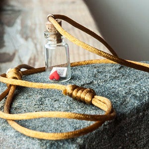 The Outsiders Book with Gold Leaf in a Tiny Bottle Pendant