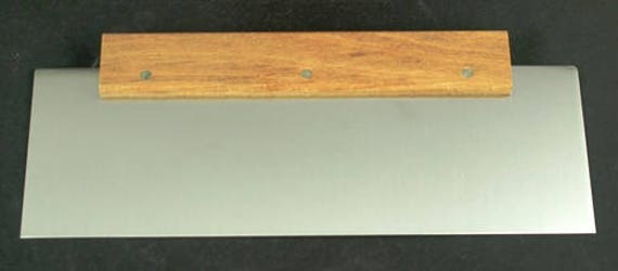 Choice 6 x 4 1/4 Stainless Steel Dough Cutter / Bench Scraper with Wood  Handle