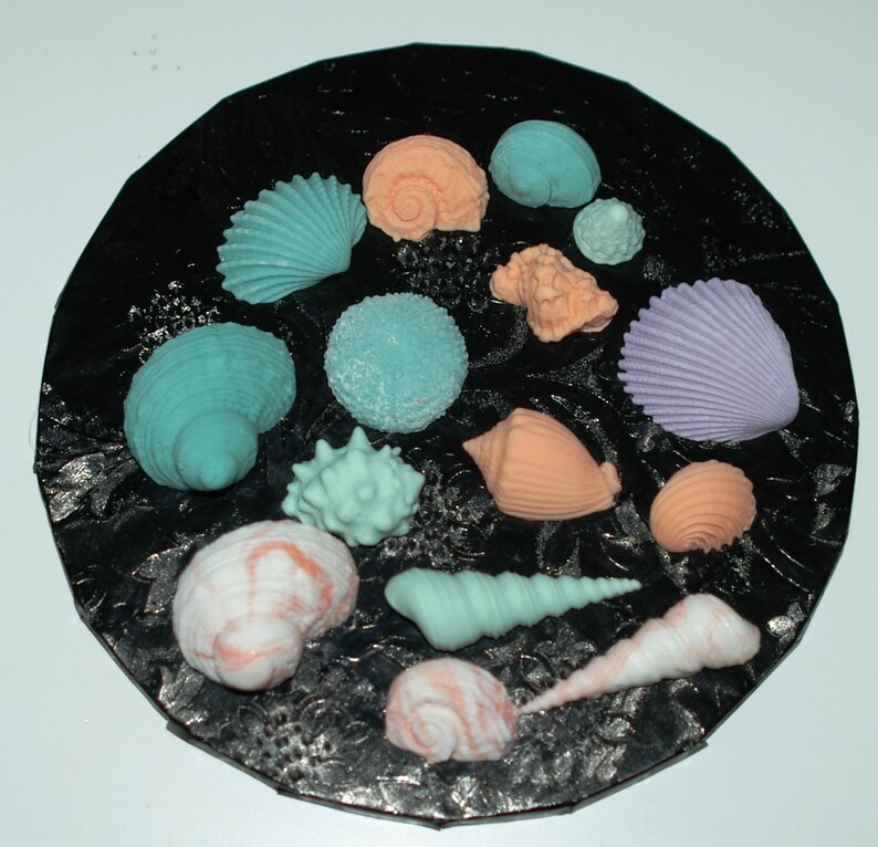 2 Dozen Edible Fondant Seashells For Decorating Cakes Etsy