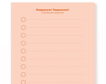 Tomorrow! List Notepad To Do List Focus Get Shit Done Honeydo List Cute Design Desk Accessory Annie Musical Theater The Sun Will Come Out