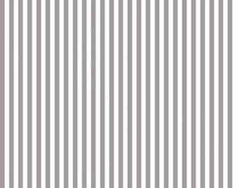 Stripes - C555 - Grey & White -  1/4" Stripe - Riley Blake Basics - 100% Cotton