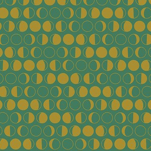 Moons - Emerald A 236 MNG - Oracle Collection by Eye Candy Quilts for Andover Fabrics 100% Cotton - Sewing and Quilting Fabric