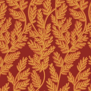 Chonky Ferns - Red  A 234 PO - Oracle Collection by Eye Candy Quilts for Andover Fabrics 100% Cotton - Sewing and Quilting Fabric