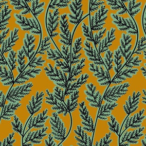 Chonky Ferns - Gold  A 234 N - Oracle Collection by Eye Candy Quilts for Andover Fabrics 100% Cotton END of BOLT 1/2 yard Cut
