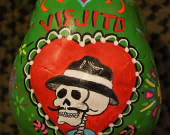 One of a Kind - Custom Painted Day of the Dead Skull - MADE TO ORDER