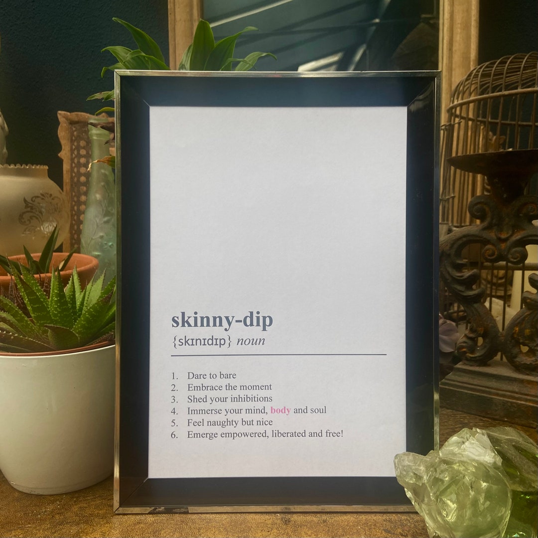Skinnydip Definition Print Wild Swimming Open Water Etsy