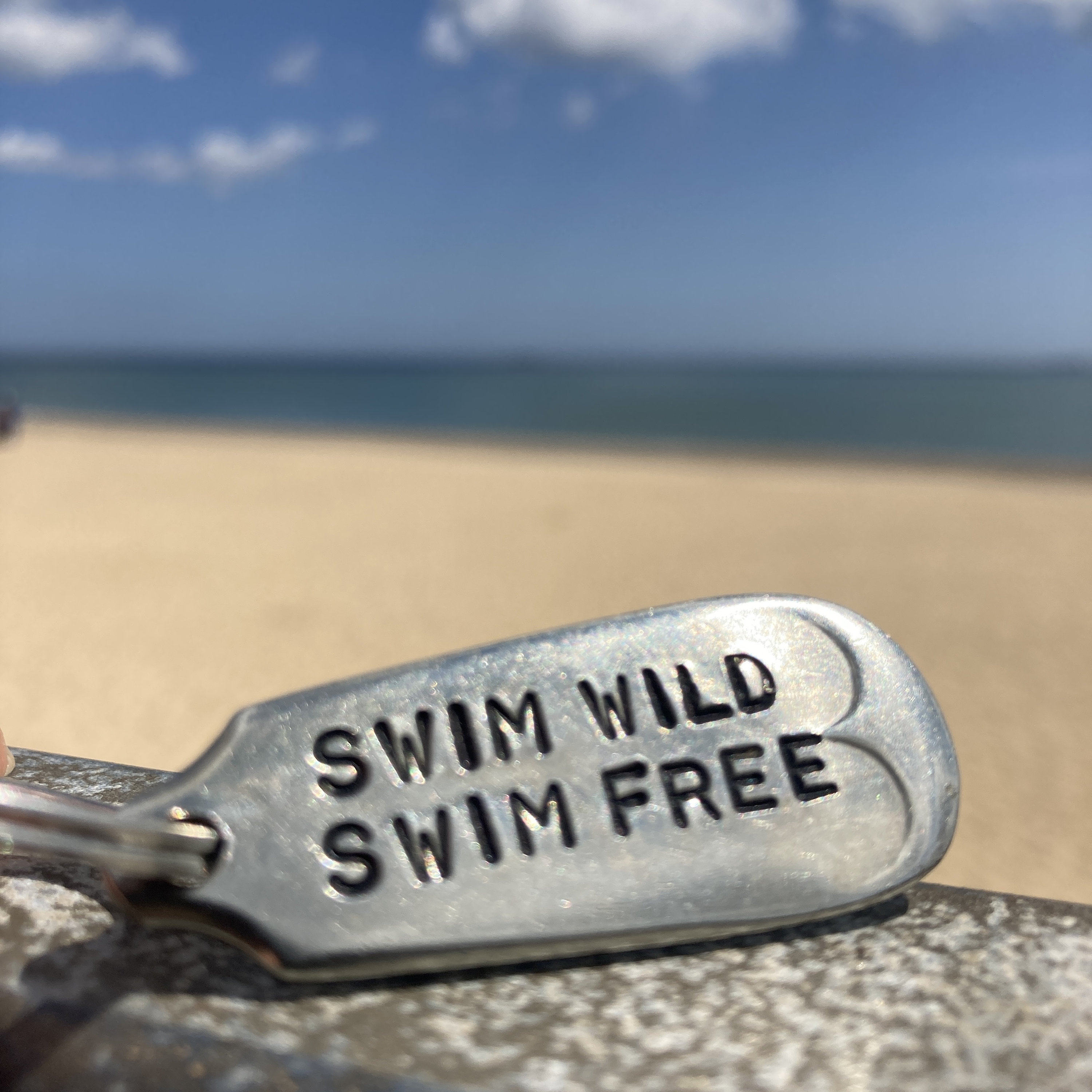 Swim Wild Swim Free Wild Swimming Keyring Etsy