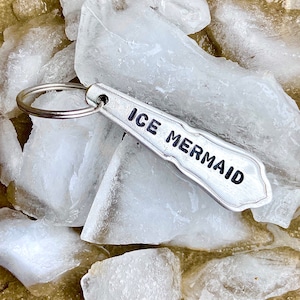 Ice Mermaid - Cold Water Wild Swimming Keyring Eco-friendly Fun Birthday Gift For Swimmers