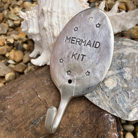 Handmade Silver Plated Spoon Hook: Mermaid Kit, Wild Swimmer Gift