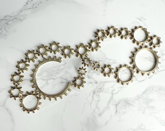 SAMPLE Steampunk-Inspired Industrial Gears Flexible Masquerade Masks Antique Gold | 3D Print, Lightweight
