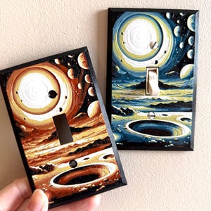 Alien Planet, Large Sun, and Space Scape Single Light Switch Cover